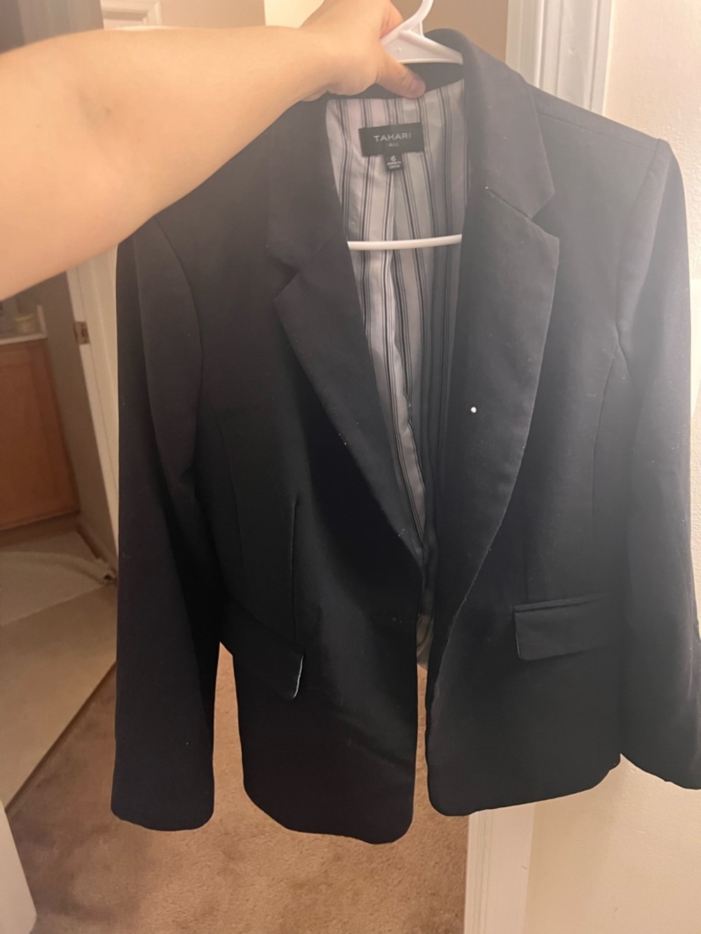 Tahari ASL Black Women's Blazer - Single-Breasted Sport Coat